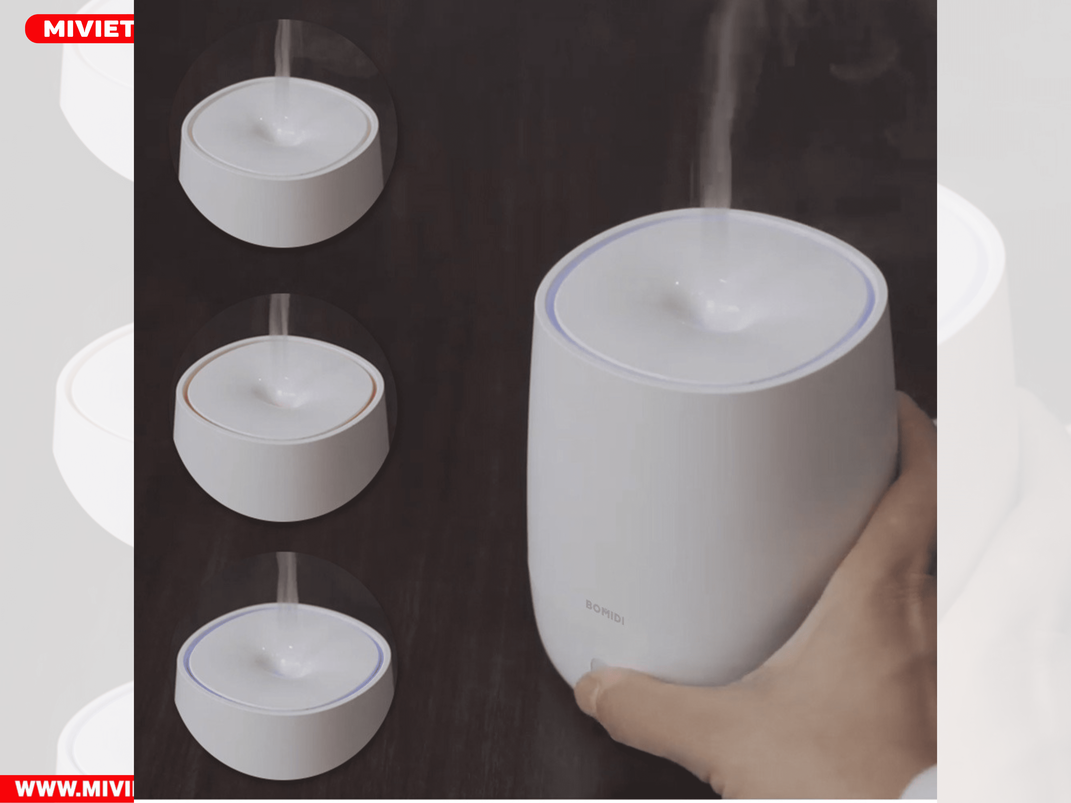 Máy phun khuếch tán tinh dầu Xiaomi Enchen Bomidi AD1 Có thể là đèn ngủ với 7 màu khác nhau