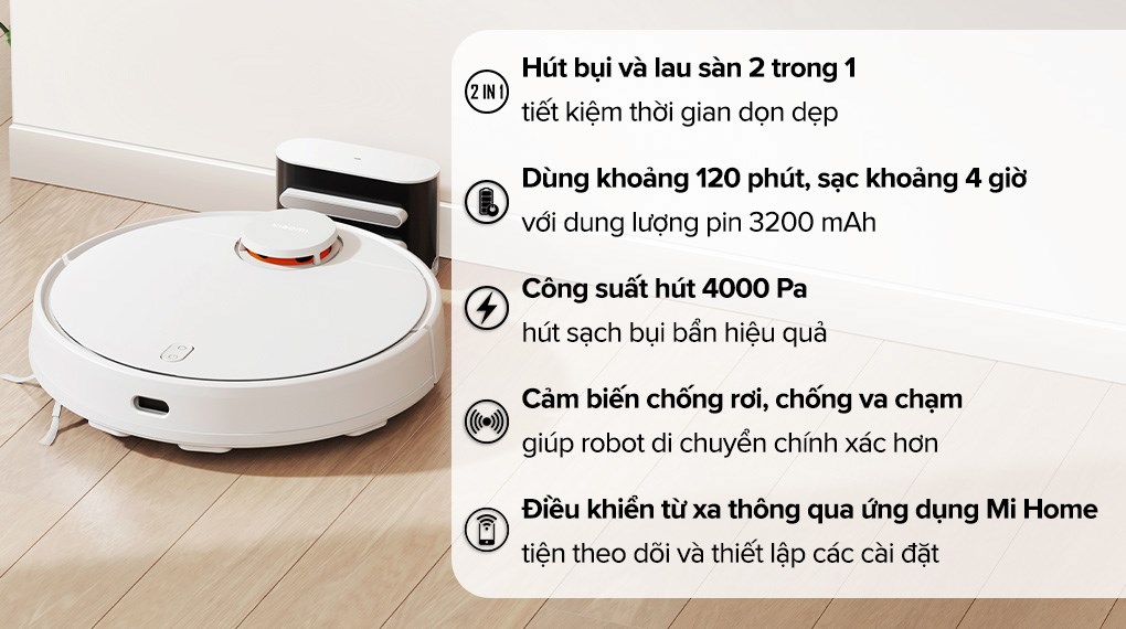 Robot Hút Bụi Lau Nhà Xiaomi Vacuum Mop S10 Xiaomi S10