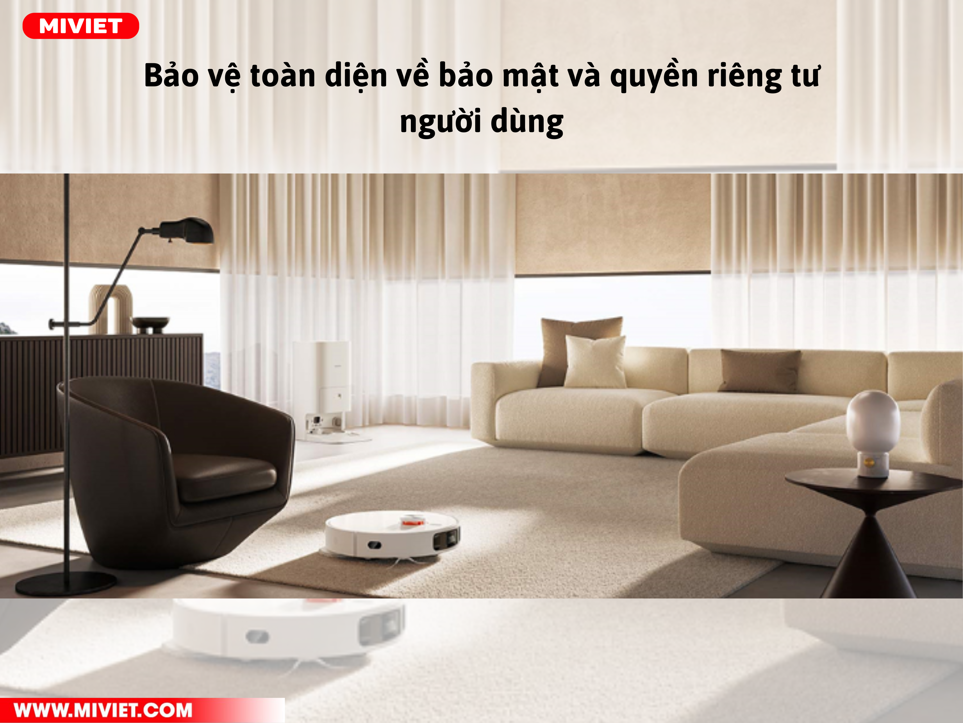 Robot Hút Bụi Lau Nhà Xiaomi Vacuum Mop X10+ Robot X10+ bảo mật thông tin toàn diện