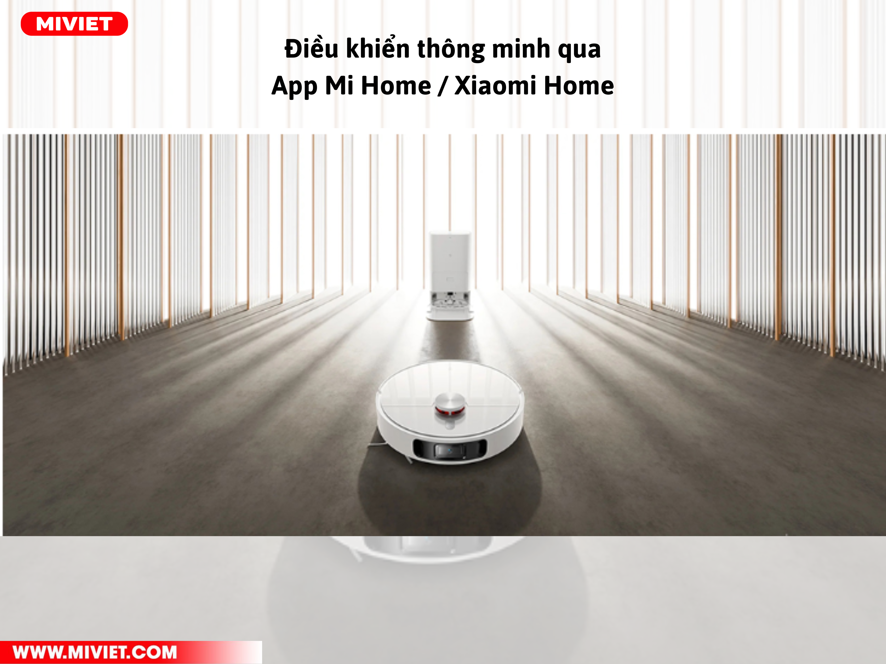 Robot Hút Bụi Lau Nhà Xiaomi Vacuum Mop X10+ Điều khiển từ xa thông qua App MiHome tiện lợi