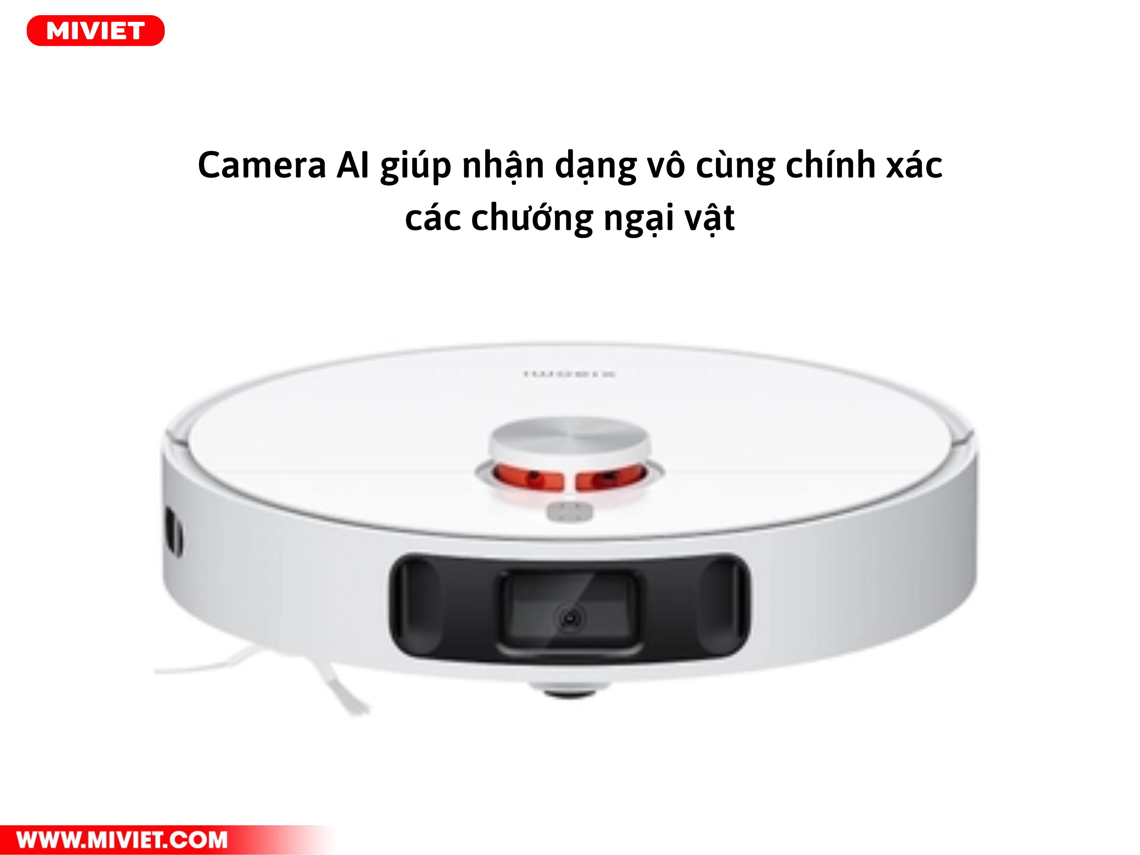 Robot Hút Bụi Lau Nhà Xiaomi Vacuum Mop X10+ Robot X10+ có camera AI hiện đại, nhận diện được vật thể xung quanh chính xác