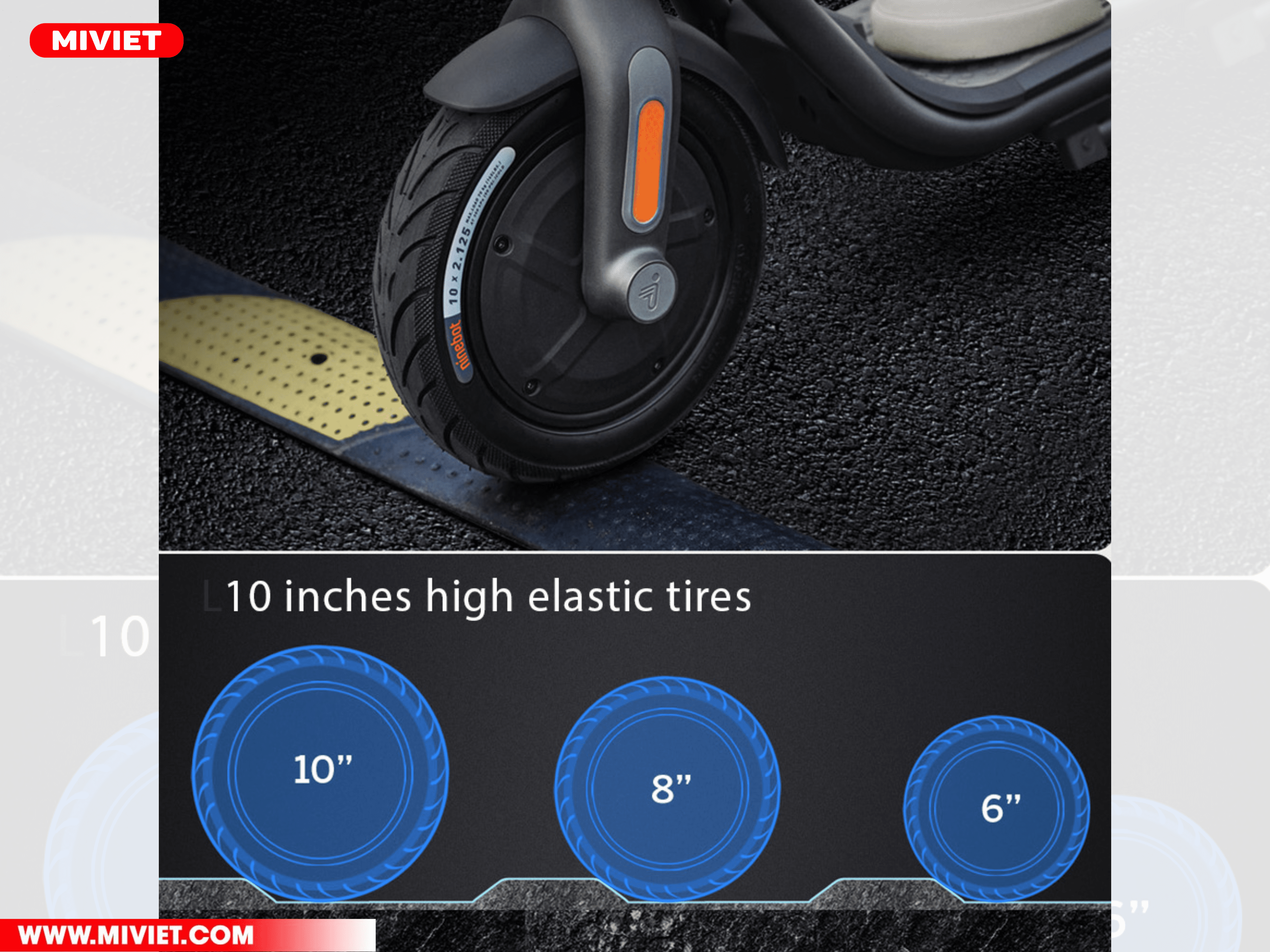 Bánh xe xe điện Kickscooter Ninebot D18W