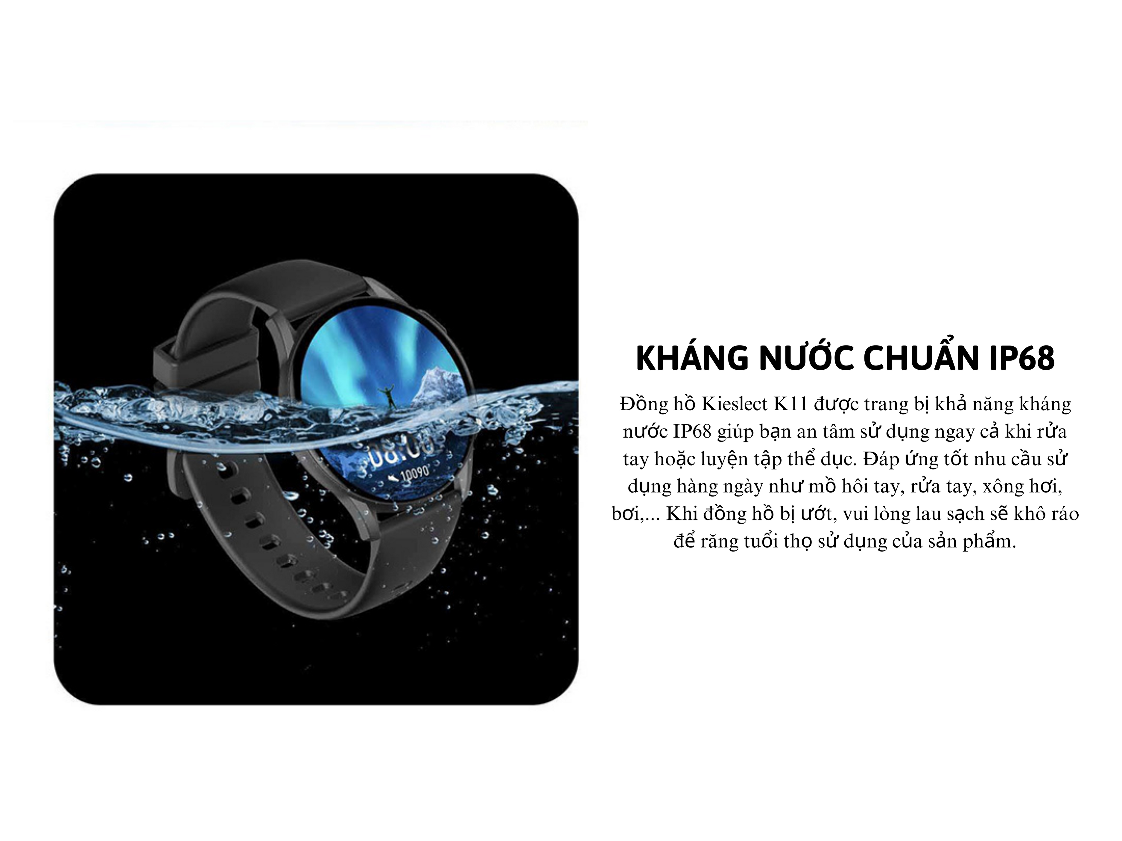 K11 chống nước chuẩn IP68