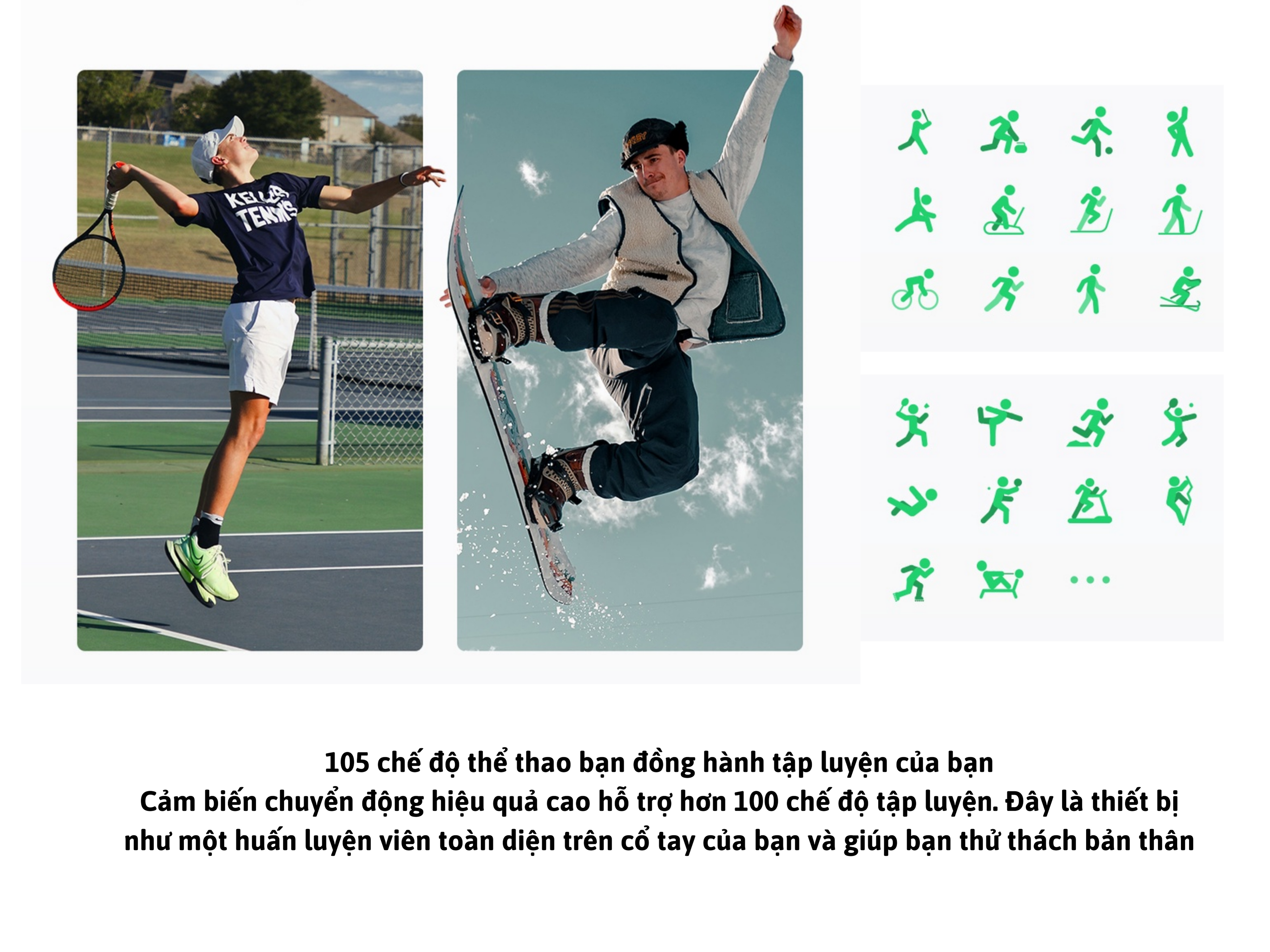 Tích hợp hơn 105 bộ môn thể thao