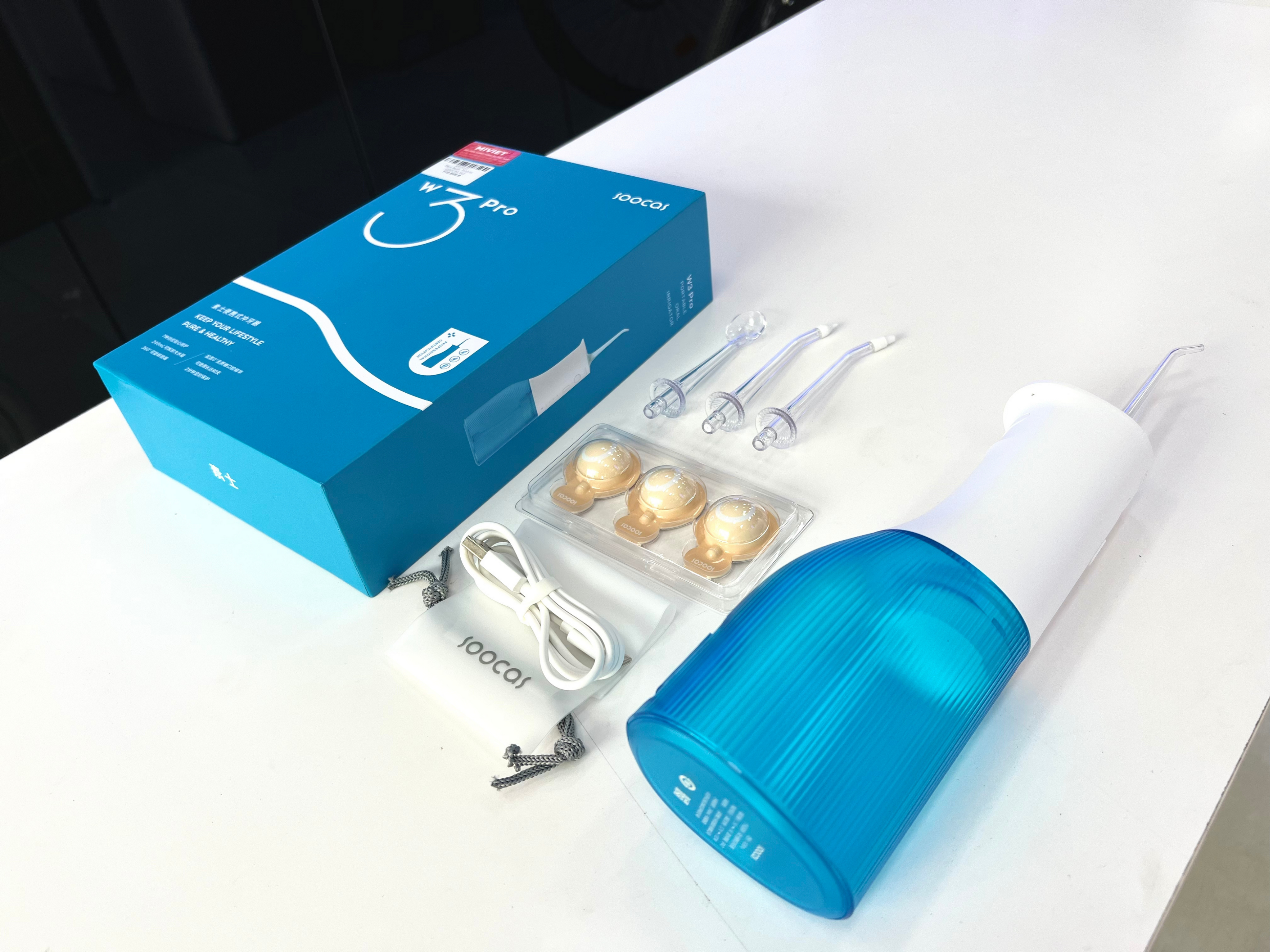 Tăm nước Xiaomi Soocas W3 Pro Chính Hãng Bộ sản phẩm đầy đủ Tăm nước Xiaomi Soocas W3 Pro