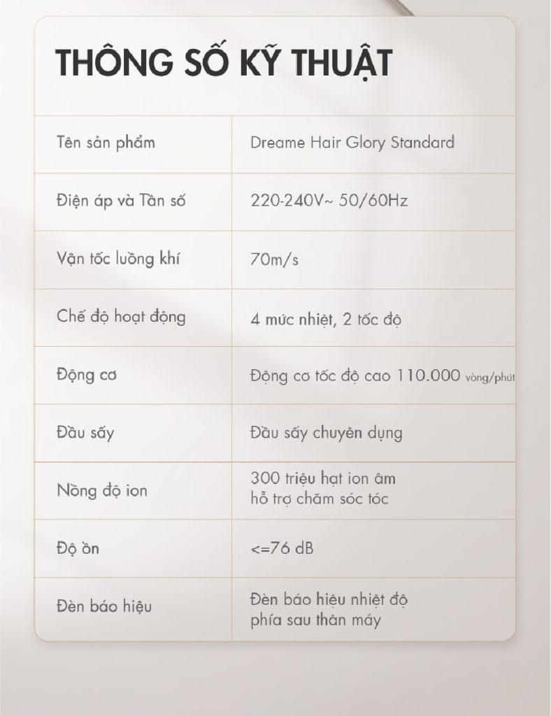 Máy sấy tóc Dreame Hair Glory High – Speed - Chính hãng