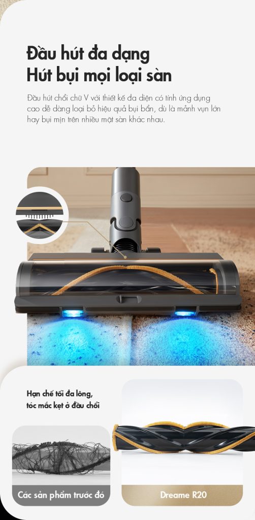 Dreame R20 lau moi mat san 