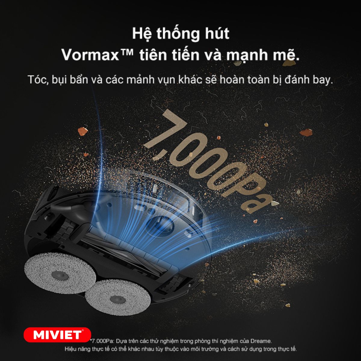 Robot Hút Bụi Lau Nhà Dreame L20 Ultra (Trắng/ Đen) Luc hut 7000 cua Dreame L20 Ultra