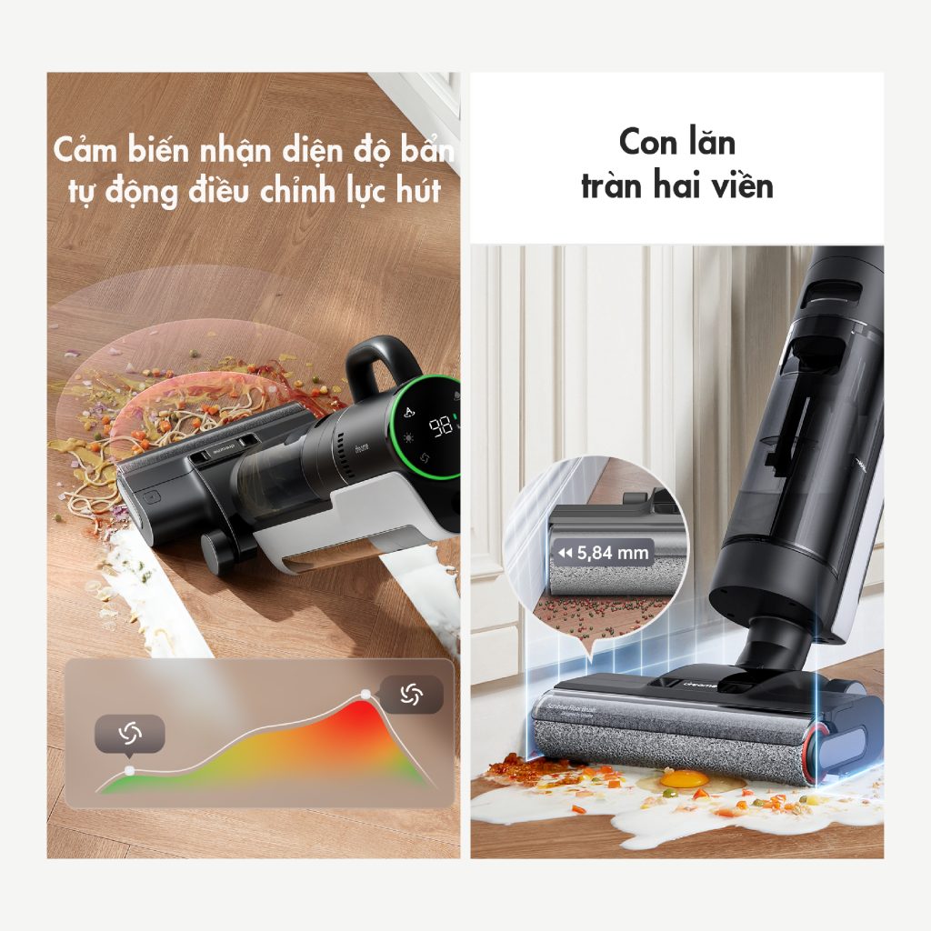 Máy hút bụi lau nhà không dây - Khô và ướt Dreame H12 Dual Dreame h12 dual