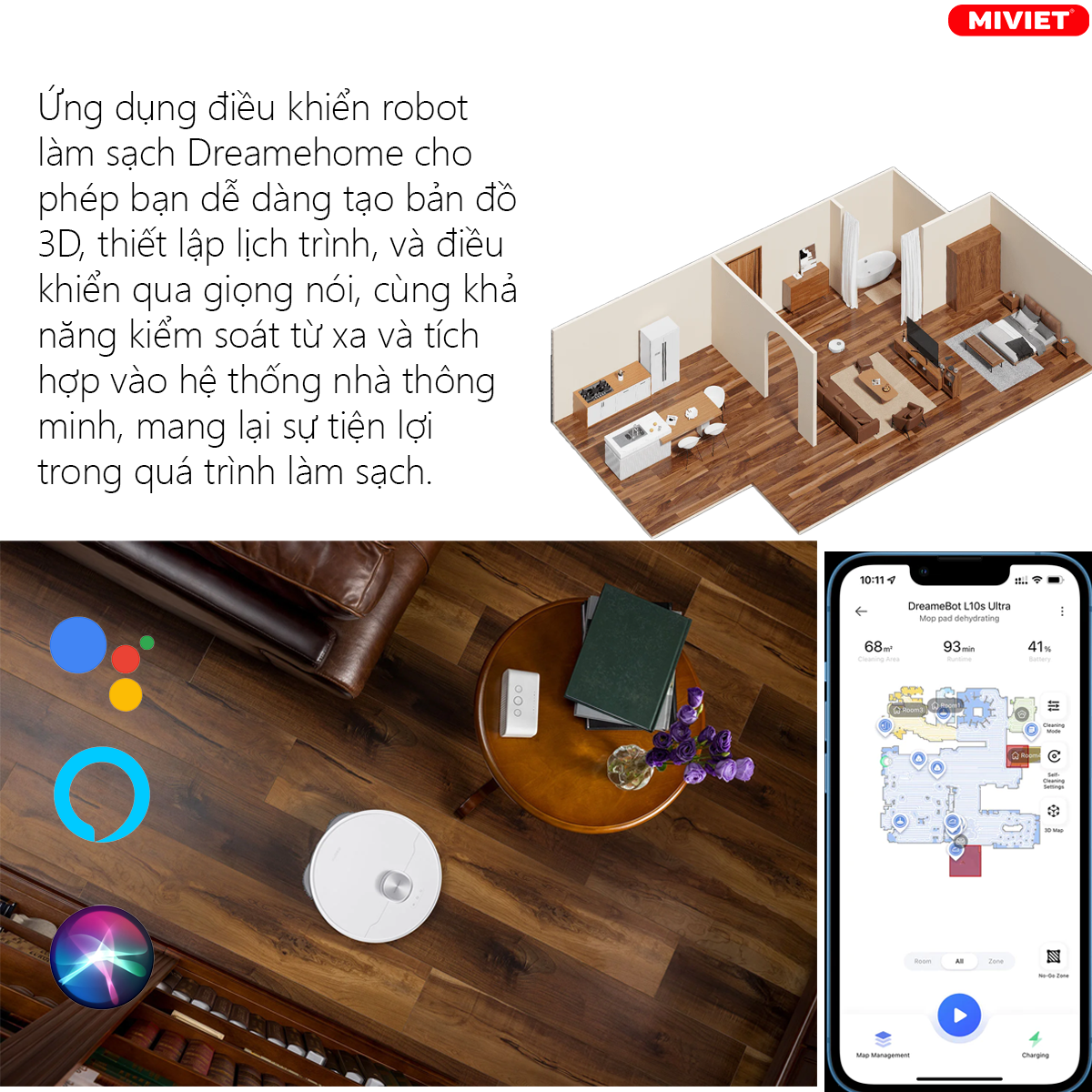 Sự tiện lợi mang lại lớn bằng việc tích hợp nhiều tính năng thông minh và điều khiển giọng nói