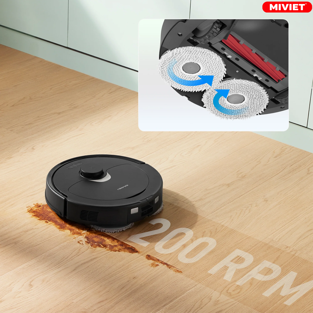 Công nghệ lau xoáy, đặt tới 200 vòng/phút