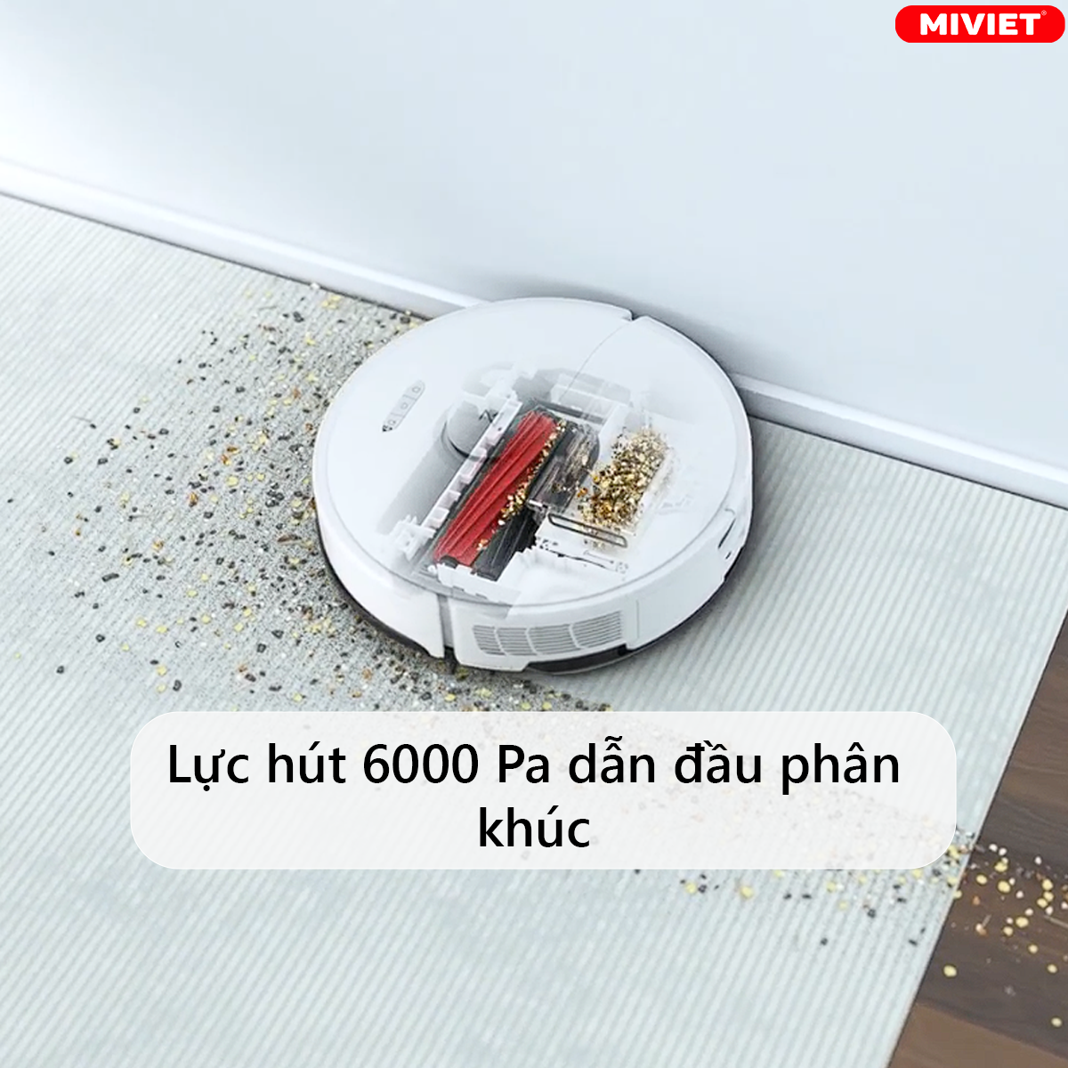 Lực hút HyperForce 6000Pa mạnh mẽ, dẫn đầu phân khúc