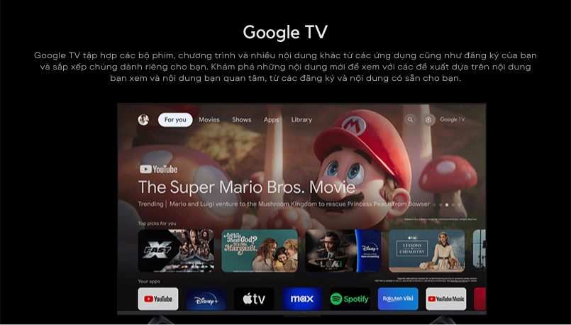 Tivi Xiaomi A Pro 65 inch QLED 4K 2025 - Bản Quốc Tế - Chính Hãng Hệ điều hành Google TV, kho giải trí khổng lồ