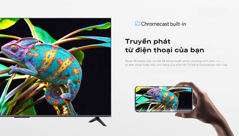 Tivi Xiaomi A Pro 65 inch QLED 4K 2025 - Bản Quốc Tế - Chính Hãng Truyền phát nội dung từ điện thoại