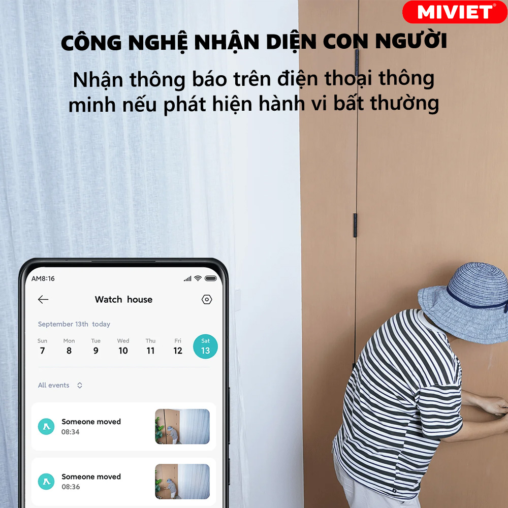 Camera Xiaomi ngoài trời Aw200 Tăng cường Aninh với công nghệ nhận diện con người