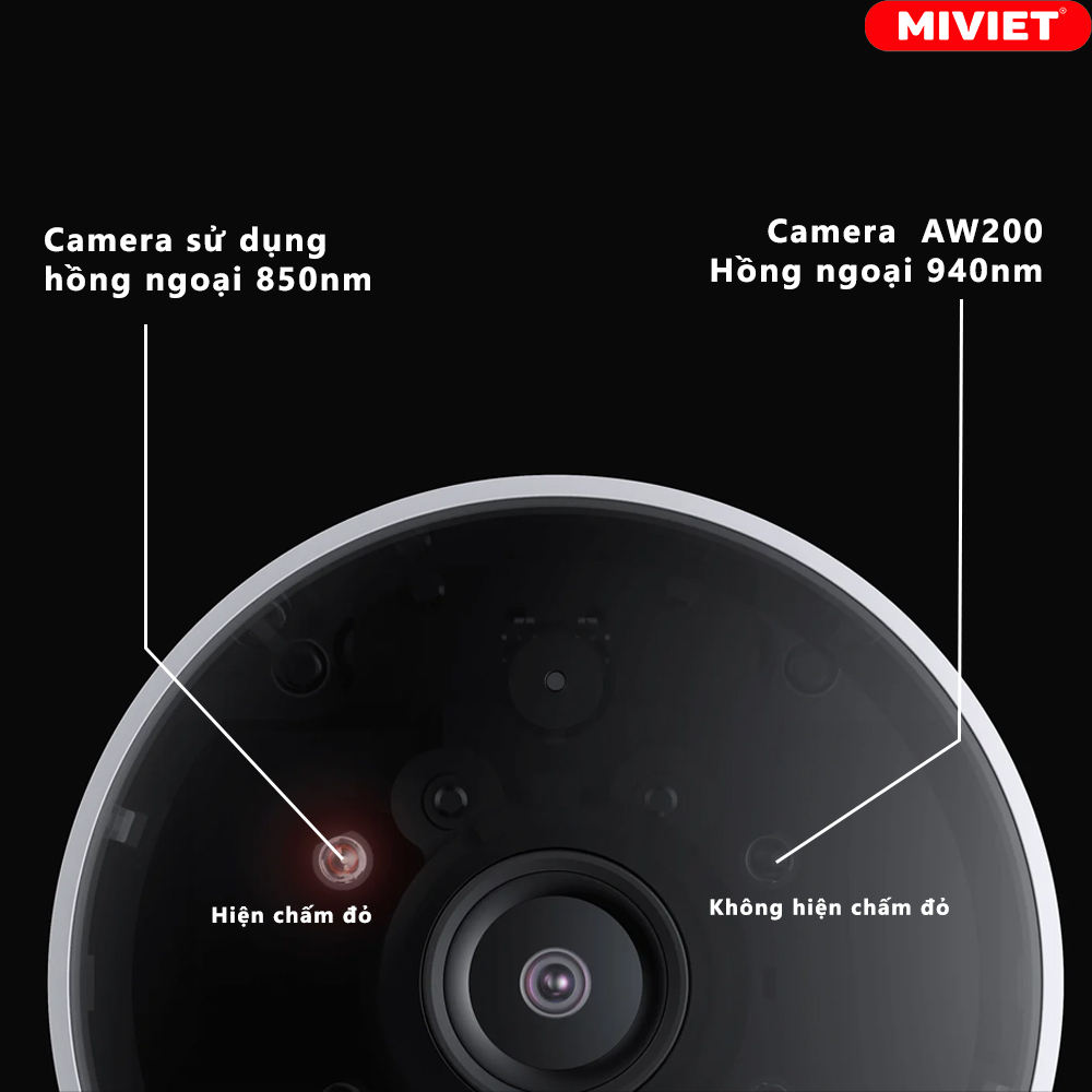 Camera Xiaomi ngoài trời Aw200 Camera Xiaomi Ngoài Trời AW200 đã nâng tầm khả năng quan sát đêm với hệ thống hồng ngoại 940nm