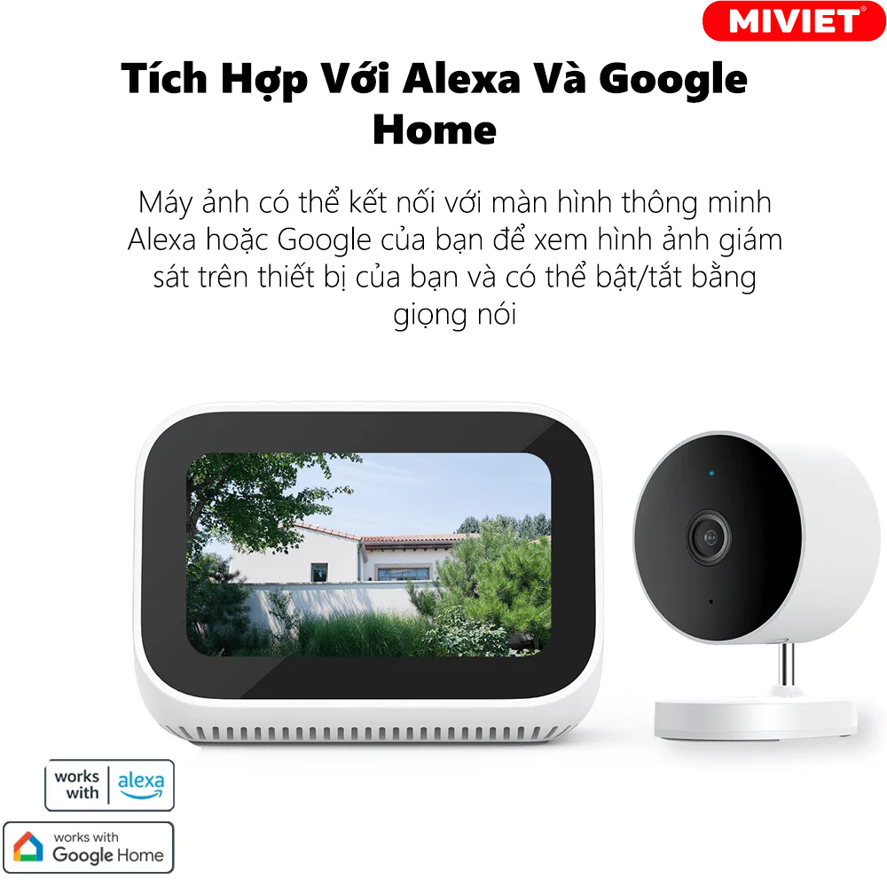 Camera Xiaomi ngoài trời Aw200 kích hoạt bằng giọng nói với Alexa và Google Home