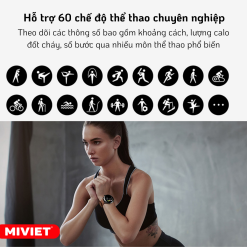 Hỗ trợ 60 chế độ thể thao chuyên nghiệp