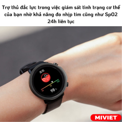 Đồng Hồ Thông Minh Mibro A1 - BH 12 Tháng - Chính Hãng - Full VAT Trợ thủ đắc lực của bạn với khả năng đo nhịp tim cũng như nồng độ SpO2 trong máu