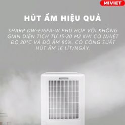 Hút ẩm hiệu quả với diện tích lên tới 20m2