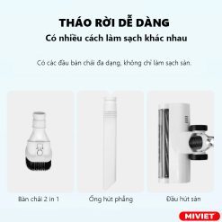 Tích hợp nhiều đầu hút đa dạng phù hợp với các góc khác nhau