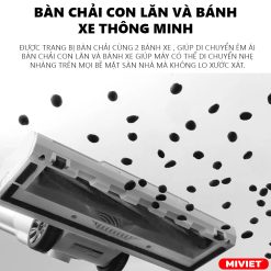 Tích hợp con lăn và bánh xe thông minh, giảm ma sát với sàn nhà