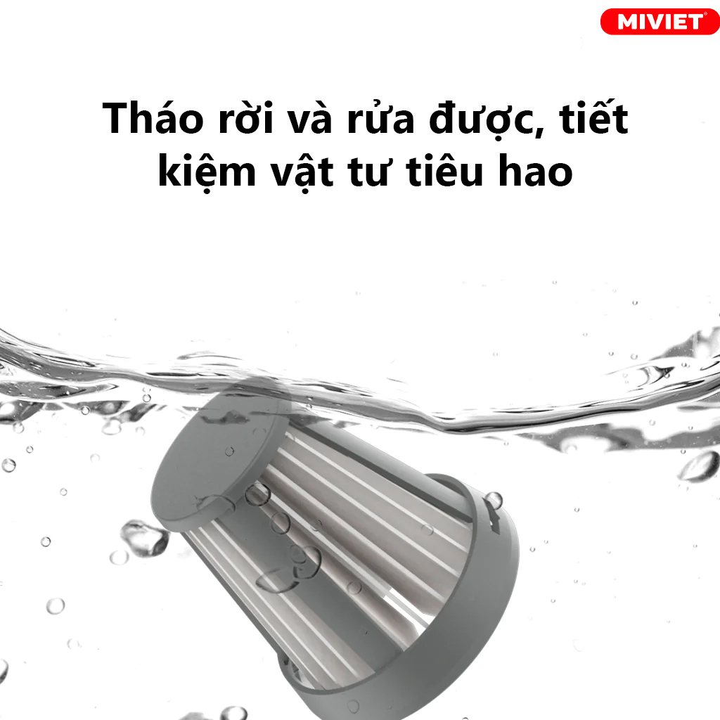 Máy Hút Bụi Cầm Tay Mini Lydsto H1 - Bản Quốc Tế - BH 12 Tháng Bộ lọc HEPA hiệu suất cao hỗ trợ rửa bằng nước