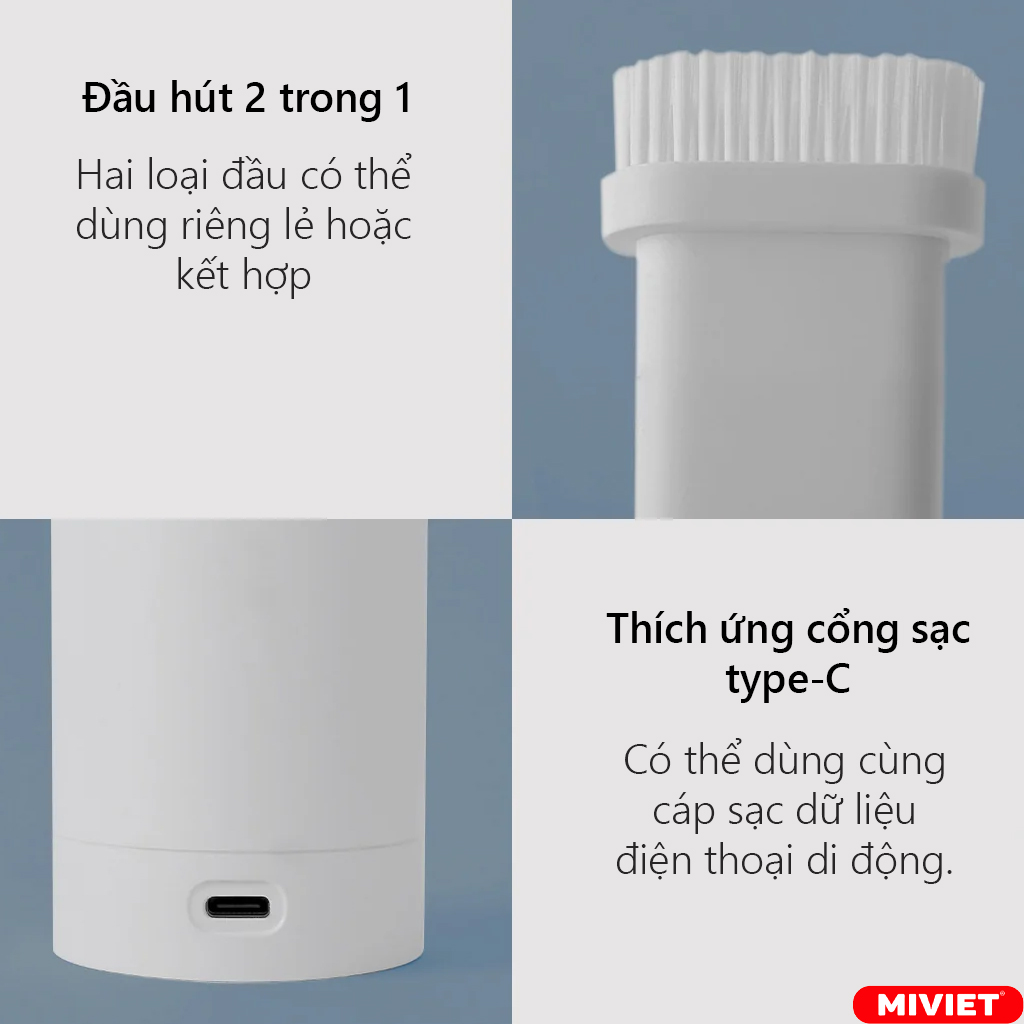 Máy Hút Bụi Cầm Tay Mini Lydsto H1 - Bản Quốc Tế - BH 12 Tháng Tiện lợi tối đa với cổng sạc type C