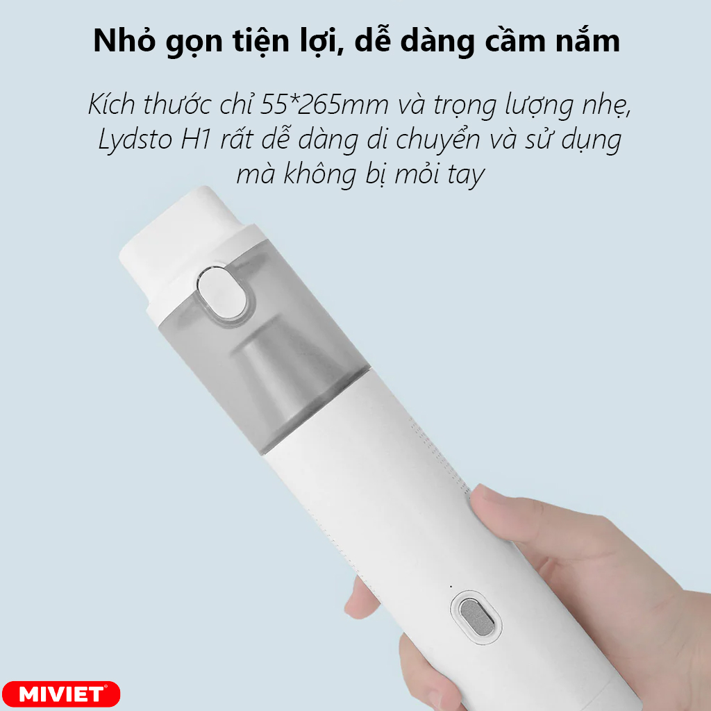 Máy Hút Bụi Cầm Tay Mini Lydsto H1 - Bản Quốc Tế - BH 12 Tháng Lydsto H1 - Nhỏ Gọn, Nhẹ Nhàng, Hút Bụi Hiệu Quả Mà Không Gây Mệt Mỏi!