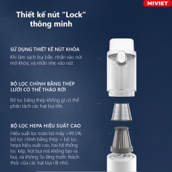 Máy Hút Bụi Cầm Tay Mini Lydsto H1 - Bản Quốc Tế - BH 12 Tháng Thiết kế thông minh với nút bấm “lock”