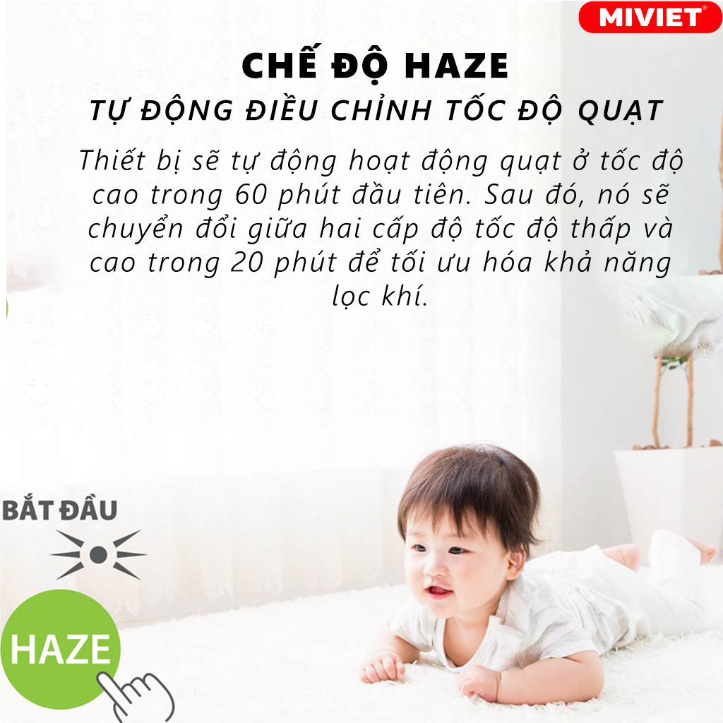 Máy Lọc Không Khí Bắt Muỗi Sharp FP-JM30V-B - BH 12 Tháng Chế độ HAZE, tối ưu hóa hiệu suất lọc khí và khử mùi hôi