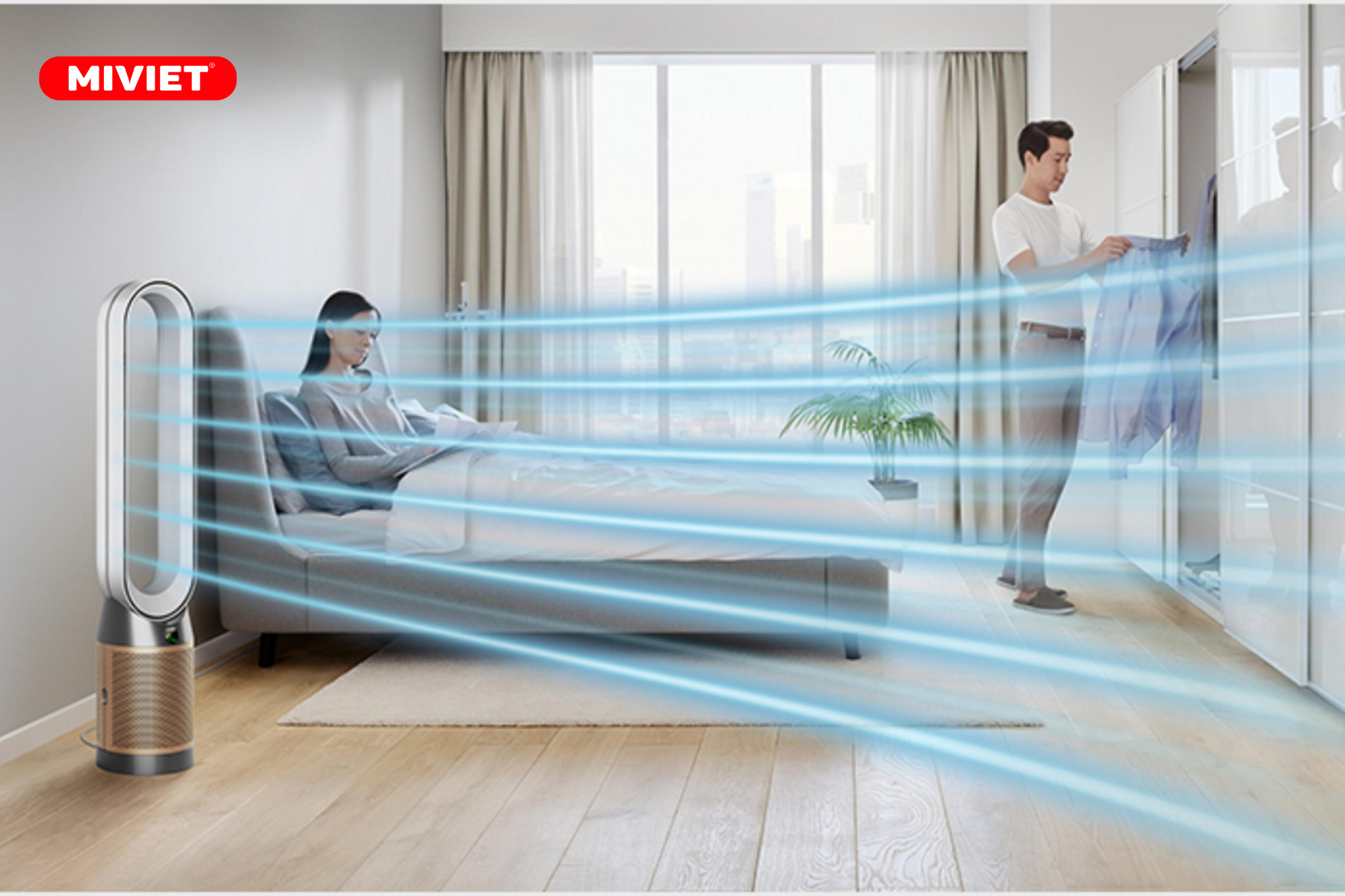 Máy Lọc Không Khí Dyson Purifier Cool Formaldehyde TP09 - Bản Quốc Tế - BH 24 Tháng Thu giữ khí và các hạt siêu mịn