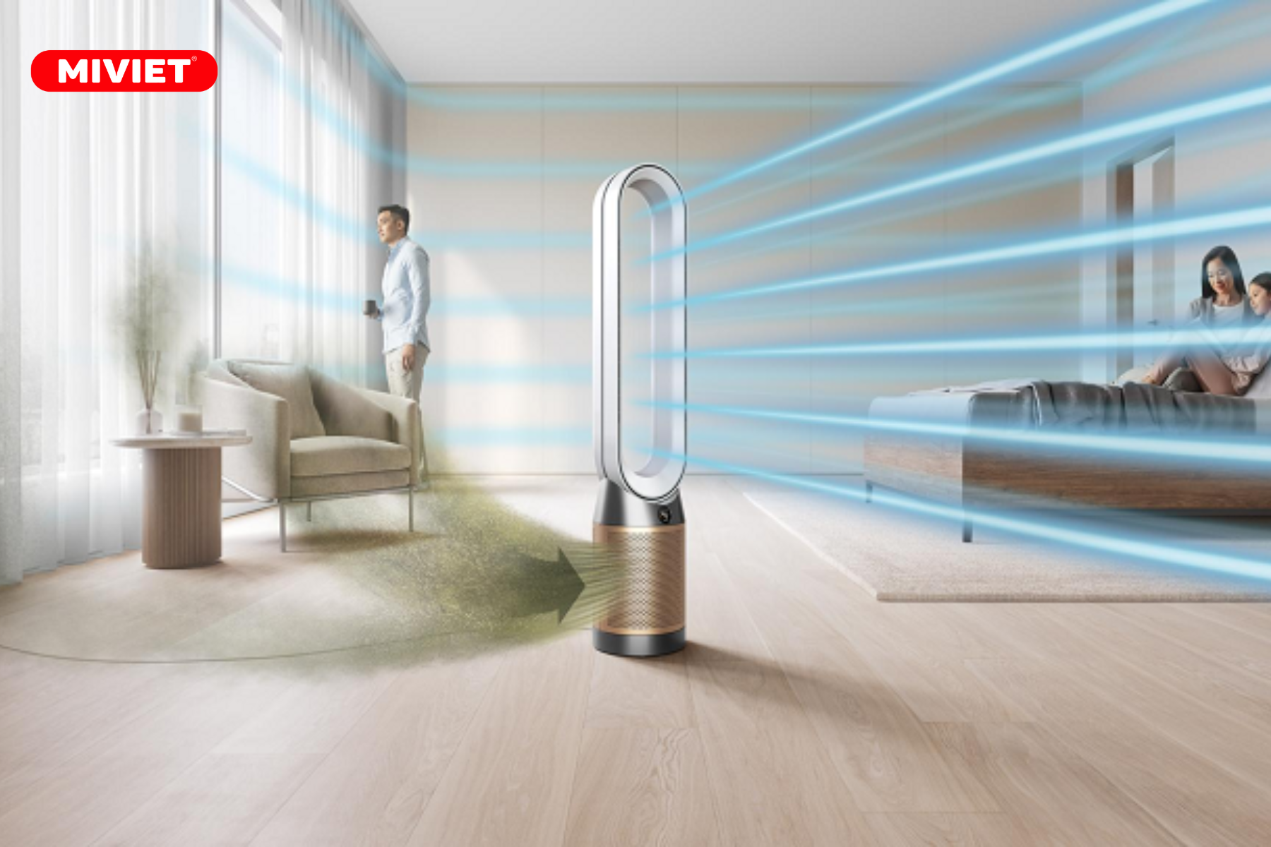 Máy Lọc Không Khí Dyson Purifier Cool Formaldehyde TP09 - Bản Quốc Tế - BH 24 Tháng Máy lọc không khí Dyson TP09 tích hợp các cảm biến giúp liên tục phân tích không khí của bạn