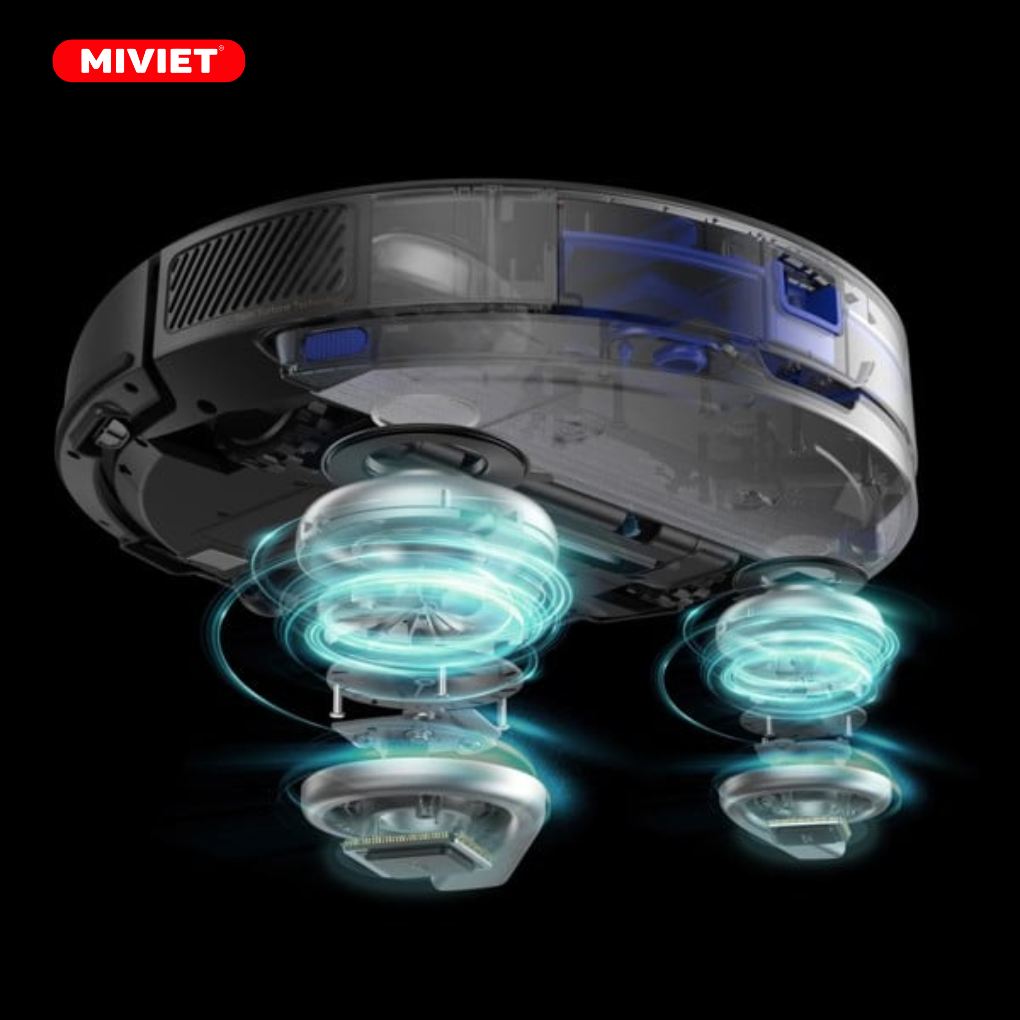 Robot Hút Bụi Lau Nhà Eufy RoboVac X8 Hybrid - Bản Quốc Tế - BH 12 Tháng Công nghệ Twin-Turbine mạnh mẽ hơn