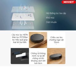 Robot thông minh - Hút bụi, lau nhà, vượt vật cản 