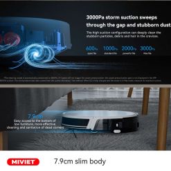 Công suất mạnh 3000PA và công suất hoạt động 50W