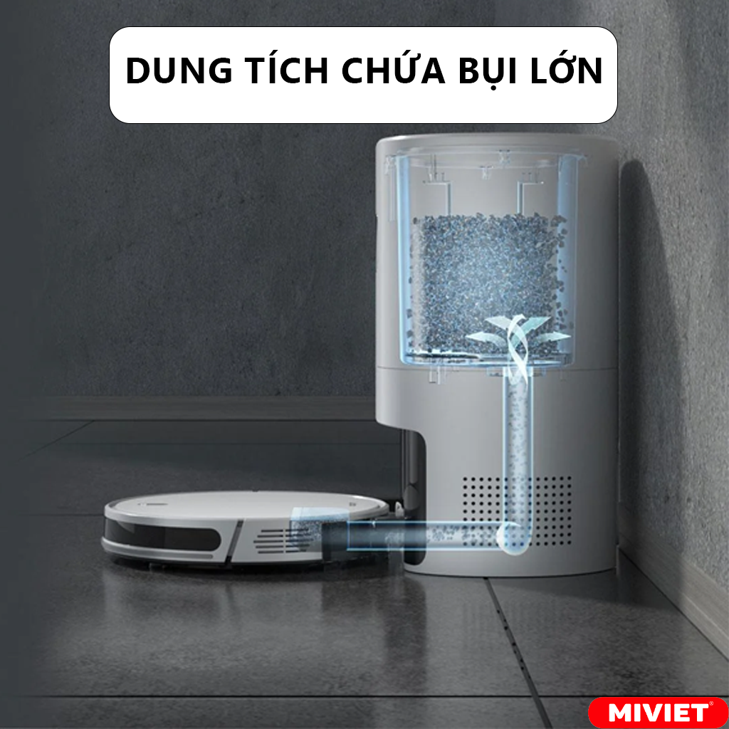 Dung tích hộp chứa bụi lớn, giảm công bảo dưỡng