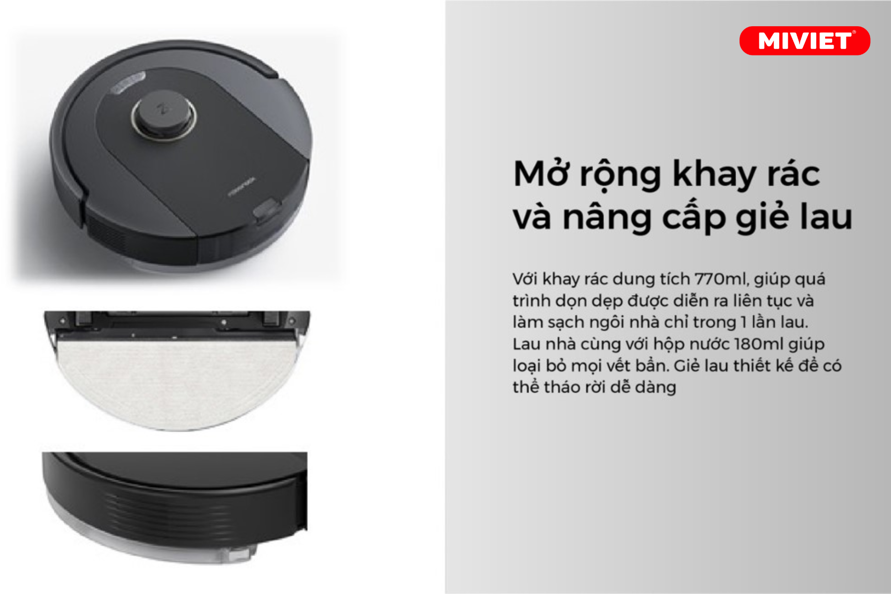 Dung tích thùng chứa 770ml