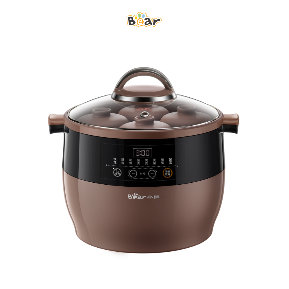 Nồi nấu chậm Bear DDZ-B45Z1 - Dung tích 4.5L - Hàng chính hãng - Tiếng Anh/Việt - BH 18 tháng - Full VAT Nồi nấu chậm Bear DDZ-B45Z1 – Dung tích 4.5L – Hàng chính hãng