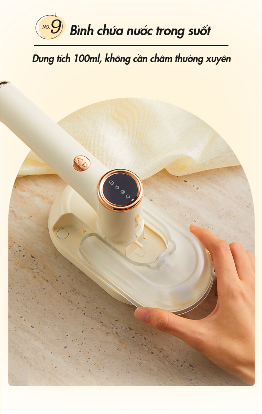 Bàn ủi hơi nước cầm tay đa năng Bear GTJ-A12Z2 - Hàng chính hãng - Tiếng Anh/Việt - BH 18 tháng - Full VAT