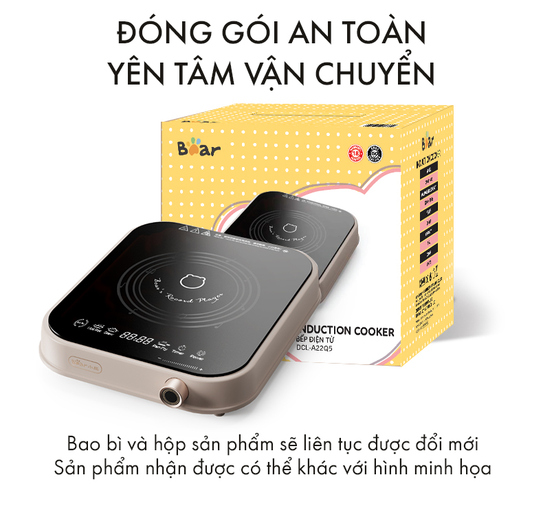 Bếp điện từ Bear (Bếp đơn) DCL-A22Q5 - Hàng chính hãng - Tiếng Anh/Việt - BH 18 Tháng - Full VAT