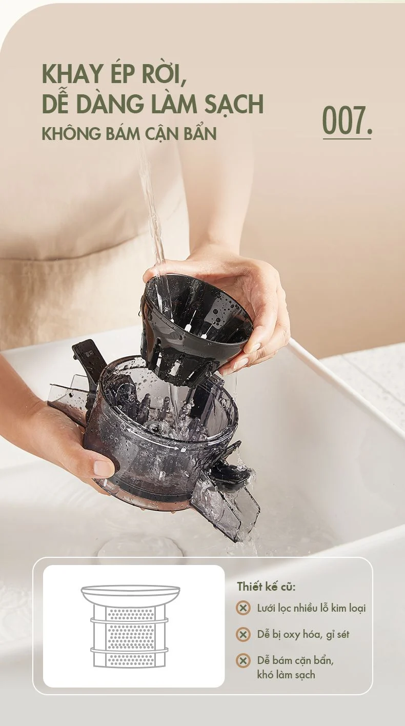 Máy ép chậm đa năng Bear YZJ-D01Y6 - Hàng chính hãng - Tiếng Anh/Việt - BH 18 tháng - Full VAT