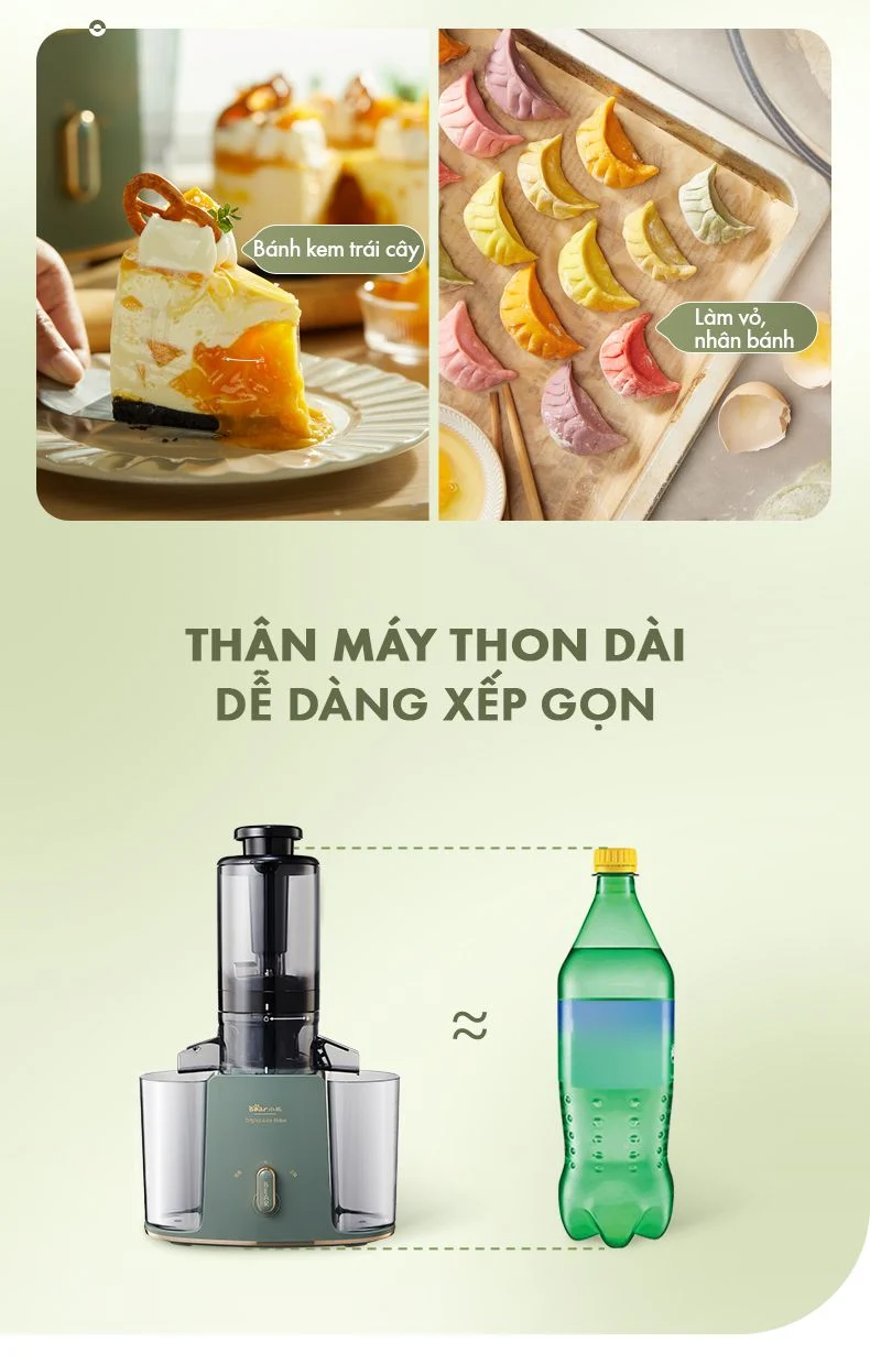 Máy ép chậm đa năng Bear YZJ-D01Y6 - Hàng chính hãng - Tiếng Anh/Việt - BH 18 tháng - Full VAT