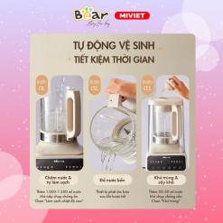Máy làm sữa hạt đa năng Bear PBJ-D08T1 - Hàng chính hãng - Tiếng Anh/Việt - BH 18 tháng - Full Vat Máy làm sữa hạt đa năng Bear PBJ-D08T1 - Hàng chính hãng - Tiếng Anh/Việt - BH 18 tháng - Full Vat