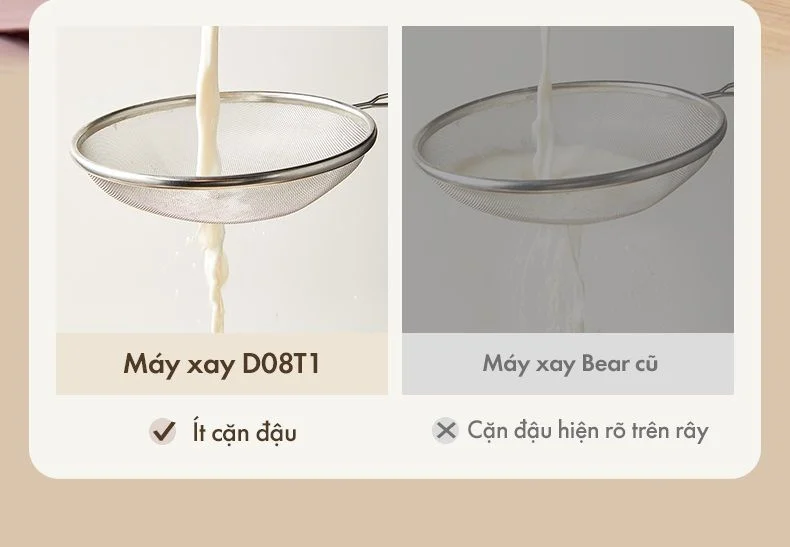 Máy làm sữa hạt đa năng Bear PBJ-D08T1 - Hàng chính hãng - Tiếng Anh/Việt - BH 18 tháng - Full Vat