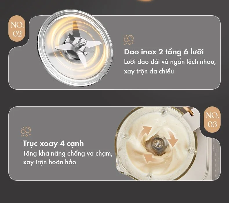 Máy làm sữa hạt đa năng Bear PBJ-D08T1 - Hàng chính hãng - Tiếng Anh/Việt - BH 18 tháng - Full Vat