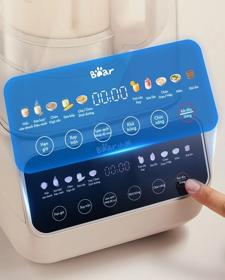 Máy làm sữa hạt đa năng Bear PBJ-D08T1 - Hàng chính hãng - Tiếng Anh/Việt - BH 18 tháng - Full Vat