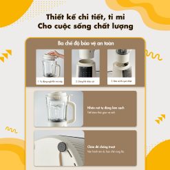 Máy làm sữa hạt đa năng Bear PBJ-C16Q8 (1,5 lít) - Hàng chính hãng - Tiếng Anh/Việt - BH 18 tháng - Full VAT