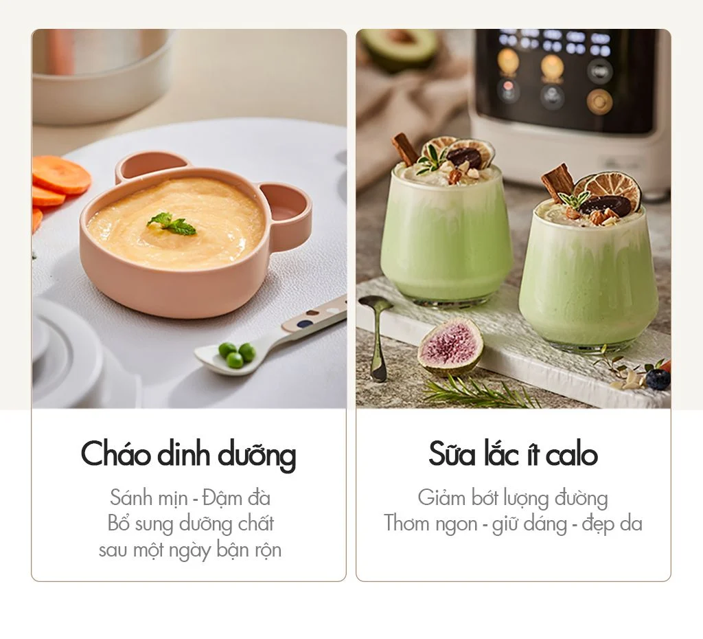 Máy làm sữa hạt đa năng Bear PBJ-D10T1 (Dung tích 1,75 lít) - Hàng chính hãng - Tiếng Anh/Việt - BH 18 tháng - Full VAT