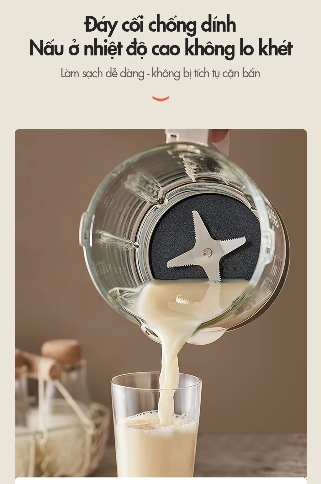 Máy làm sữa hạt đa năng Bear PBJ-D10T1 (Dung tích 1,75 lít) - Hàng chính hãng - Tiếng Anh/Việt - BH 18 tháng - Full VAT